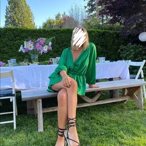 Cute Zara Emerald Green Dress